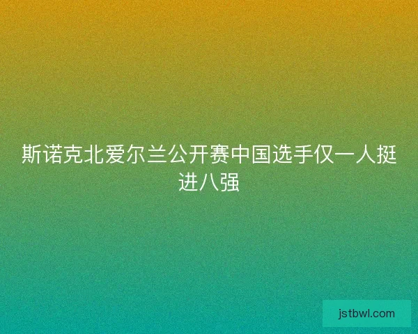 斯诺克北爱尔兰公开赛中国选手仅一人挺进八强 斯诺克北爱尔兰公开赛中国选手仅一人挺进八强